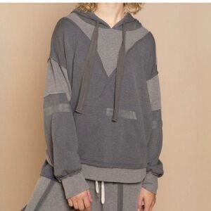 NEW, NEVER WORN. Small POL Mixed Media Hoodie